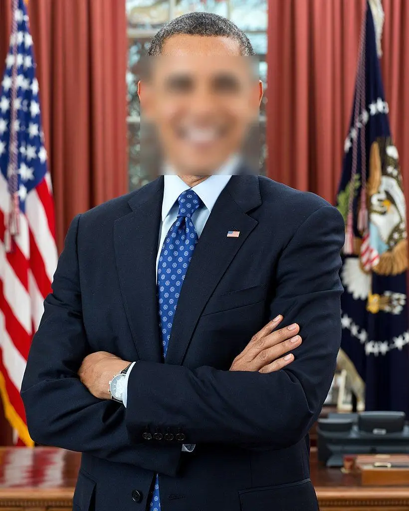 blurred faces in image